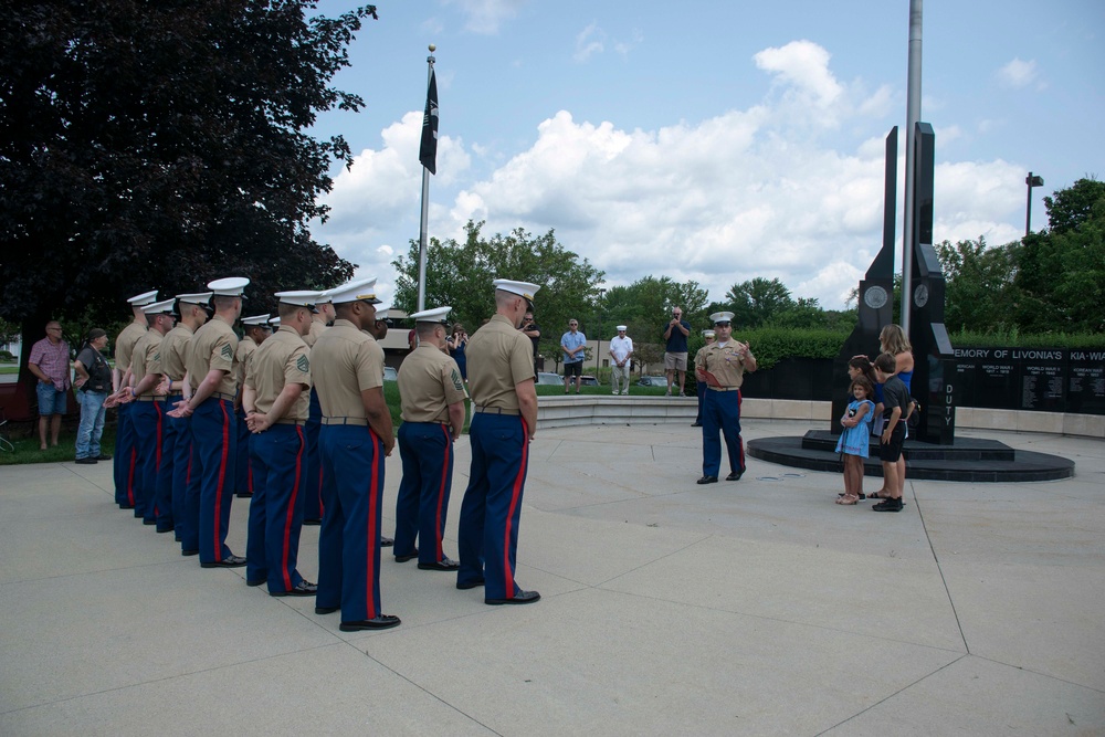 RS Cleveland Marine Awarded Purple Heart From Operation Enduring Freedom