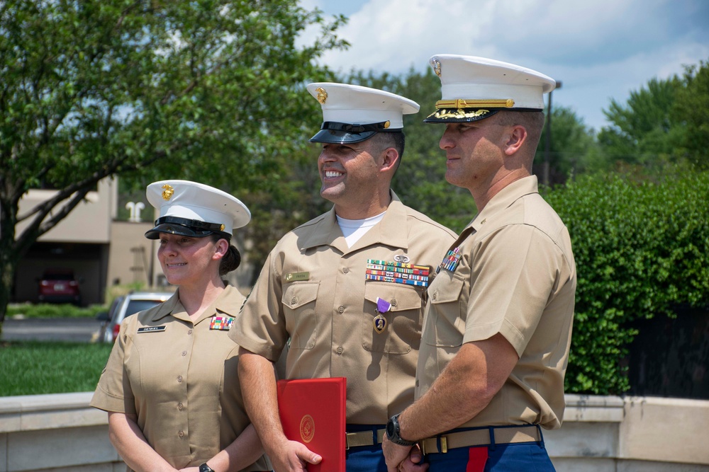 RS Cleveland Marine Awarded Purple Heart From Operation Enduring Freedom