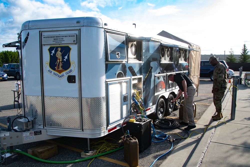 The 168th refuels with Disaster Relief Mobile Kitchen