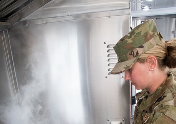 The 168th refuels with Disaster Relief Mobile Kitchen