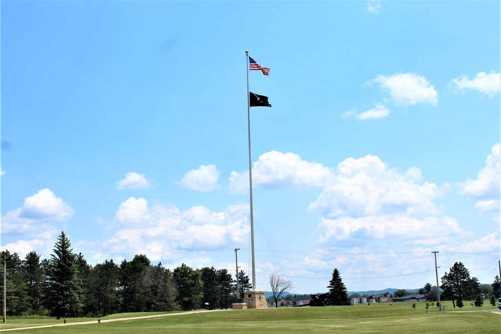 American Flag and Fort McCoy