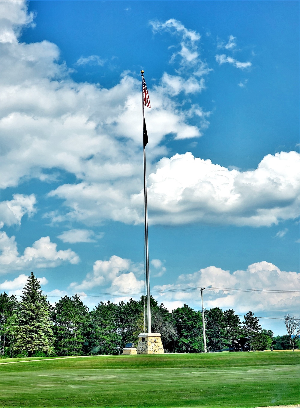 American Flag and Fort McCoy