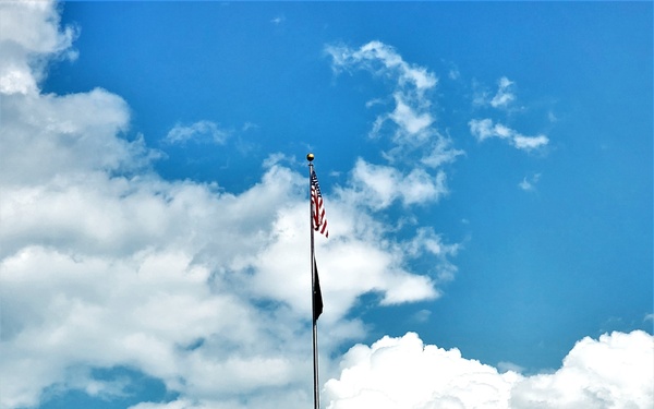 American Flag and Fort McCoy