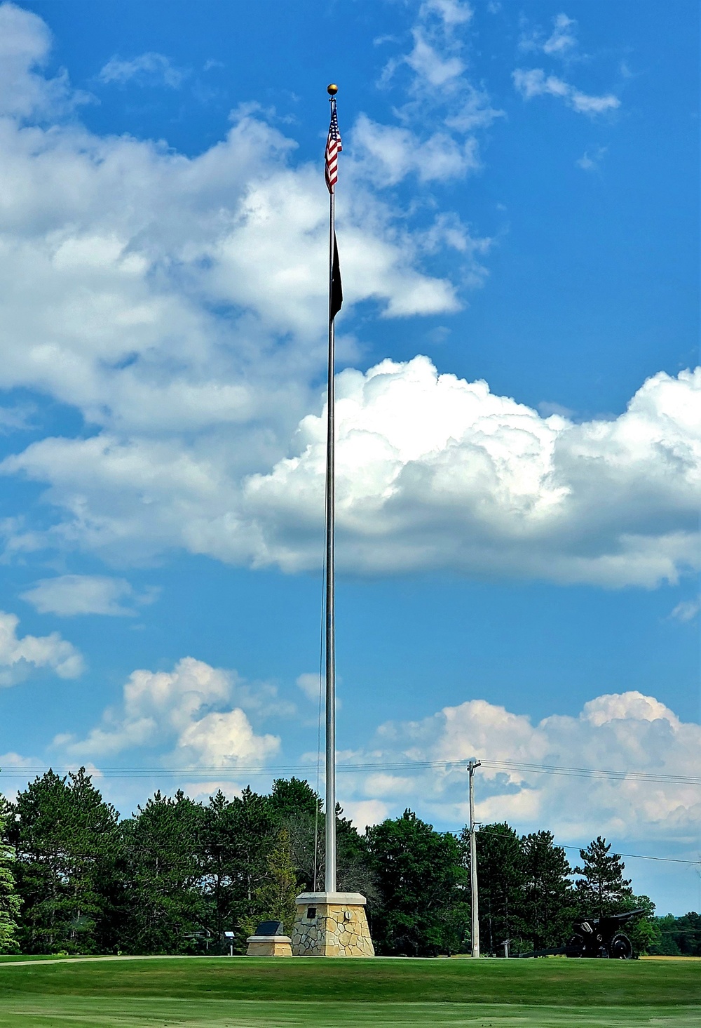 American Flag and Fort McCoy