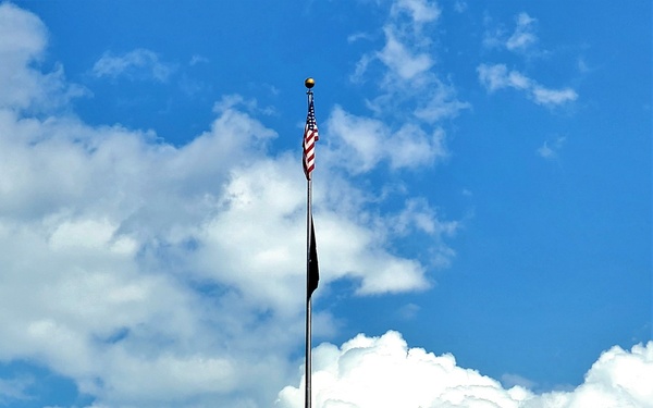 American Flag and Fort McCoy