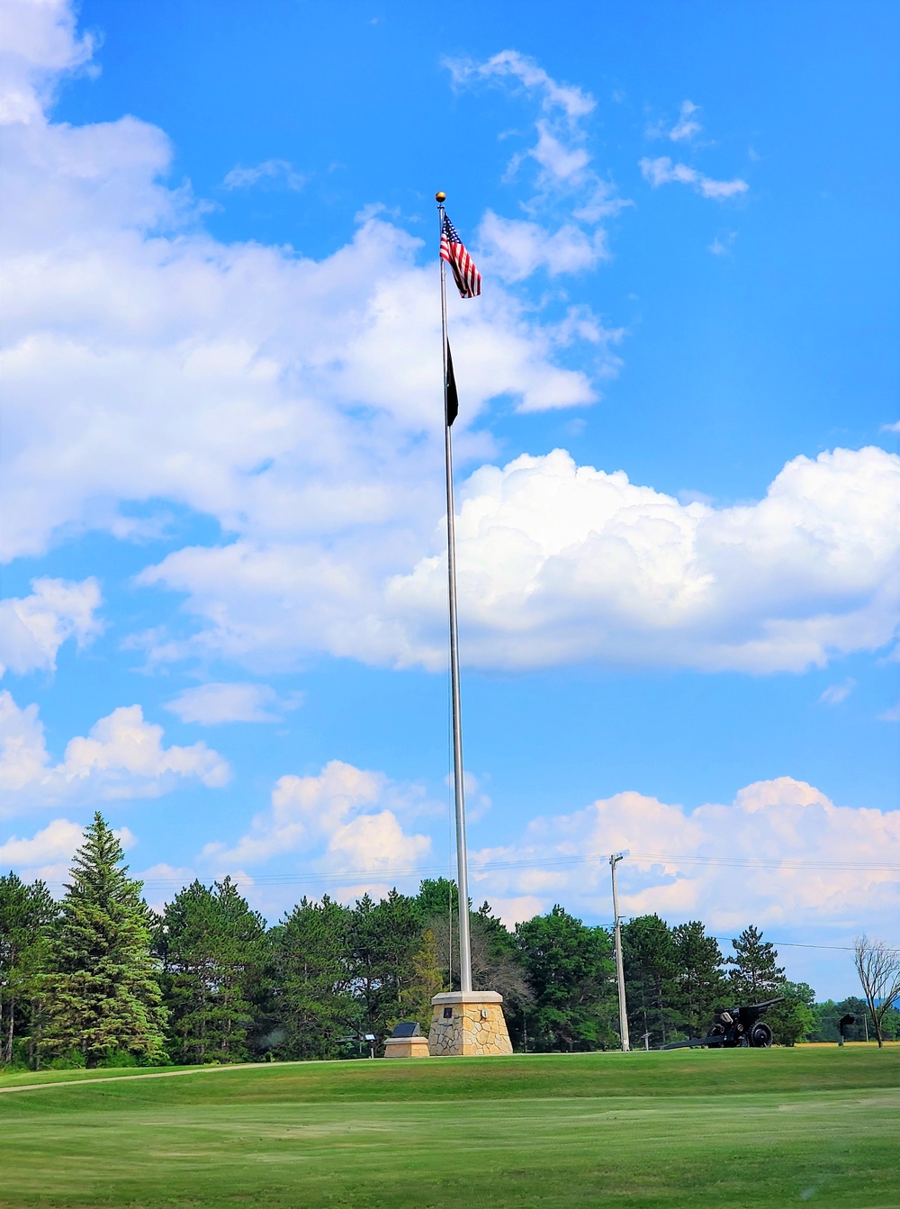 American Flag and Fort McCoy