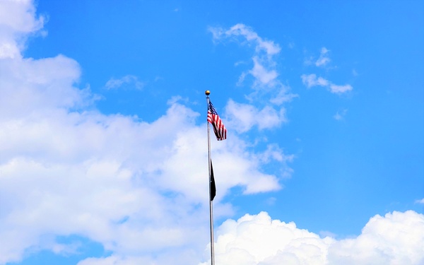 American Flag and Fort McCoy
