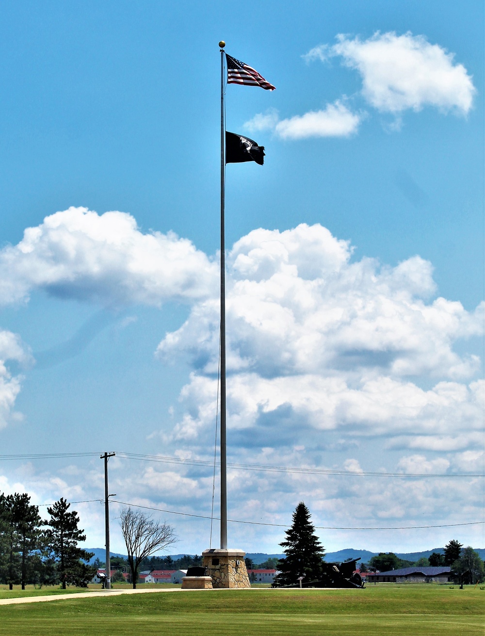 American Flag and Fort McCoy