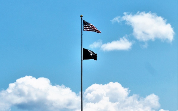 American Flag and Fort McCoy