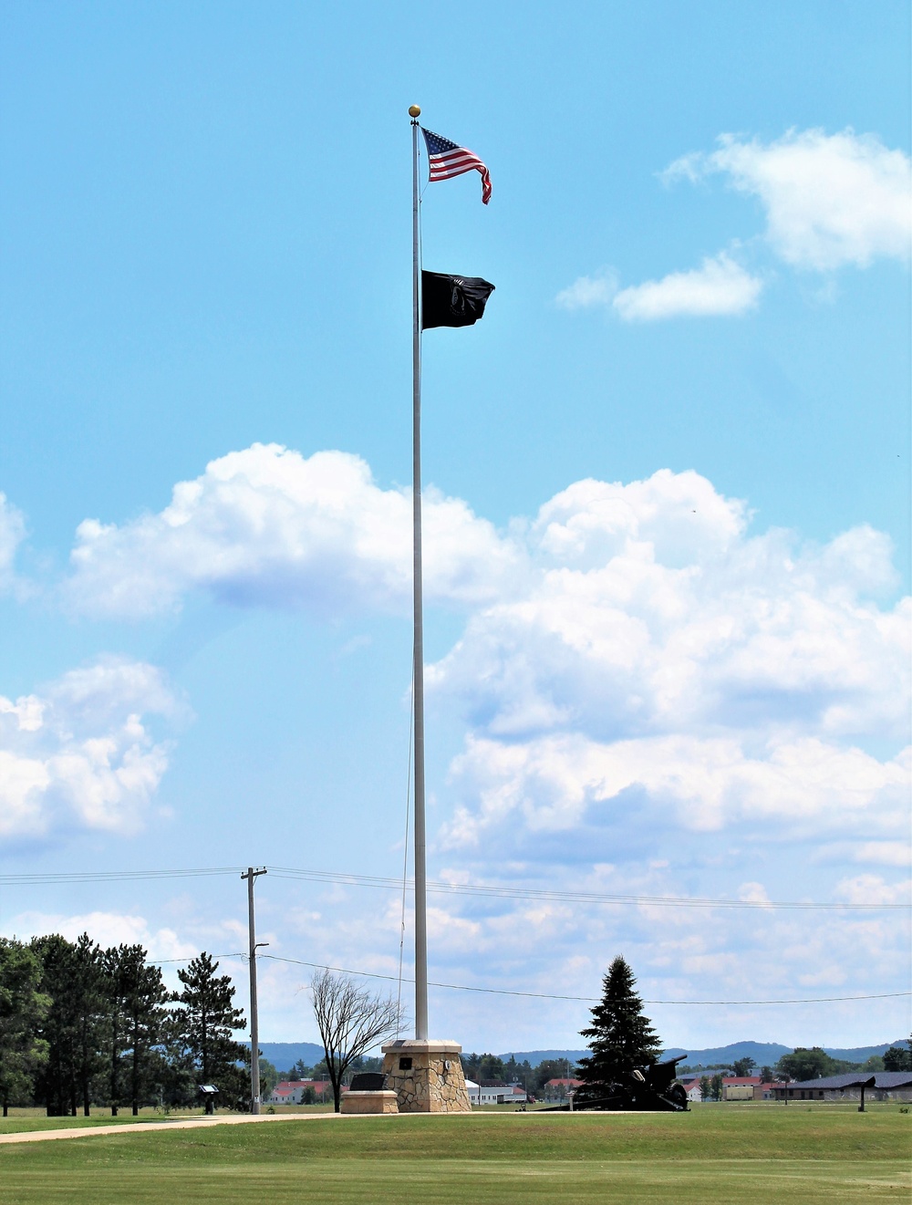 American Flag and Fort McCoy