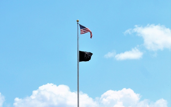 American Flag and Fort McCoy