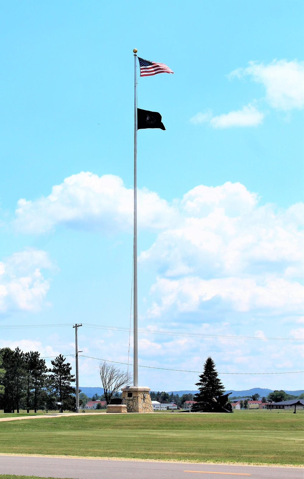 American Flag and Fort McCoy