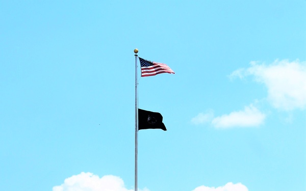 American Flag and Fort McCoy