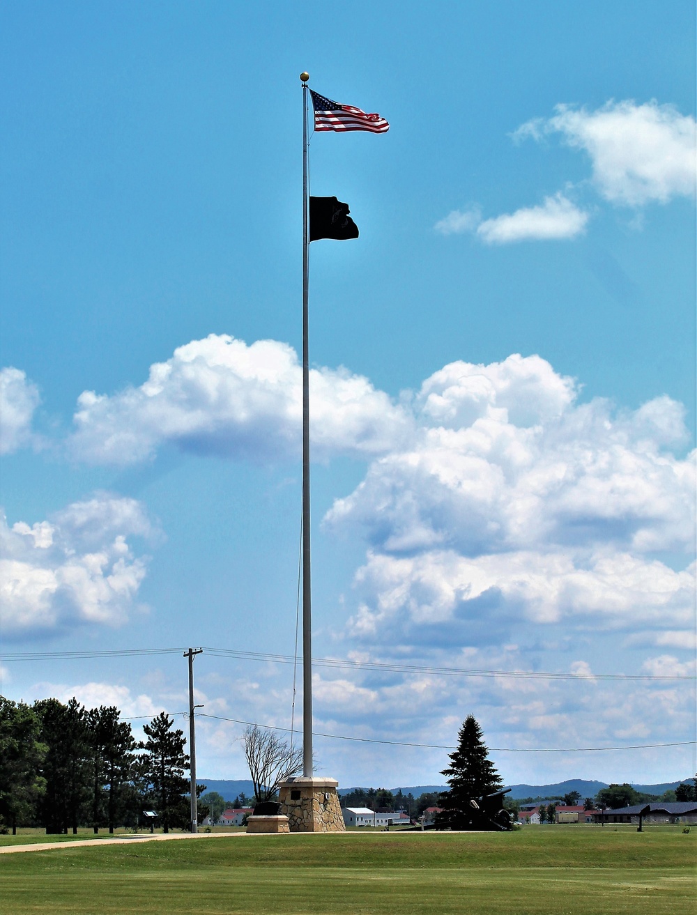 American Flag and Fort McCoy