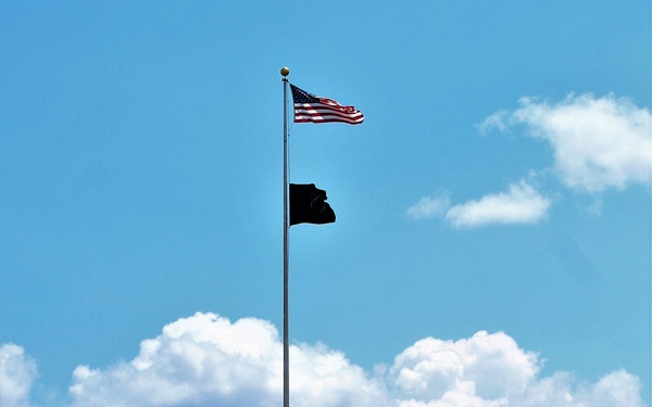 American Flag and Fort McCoy