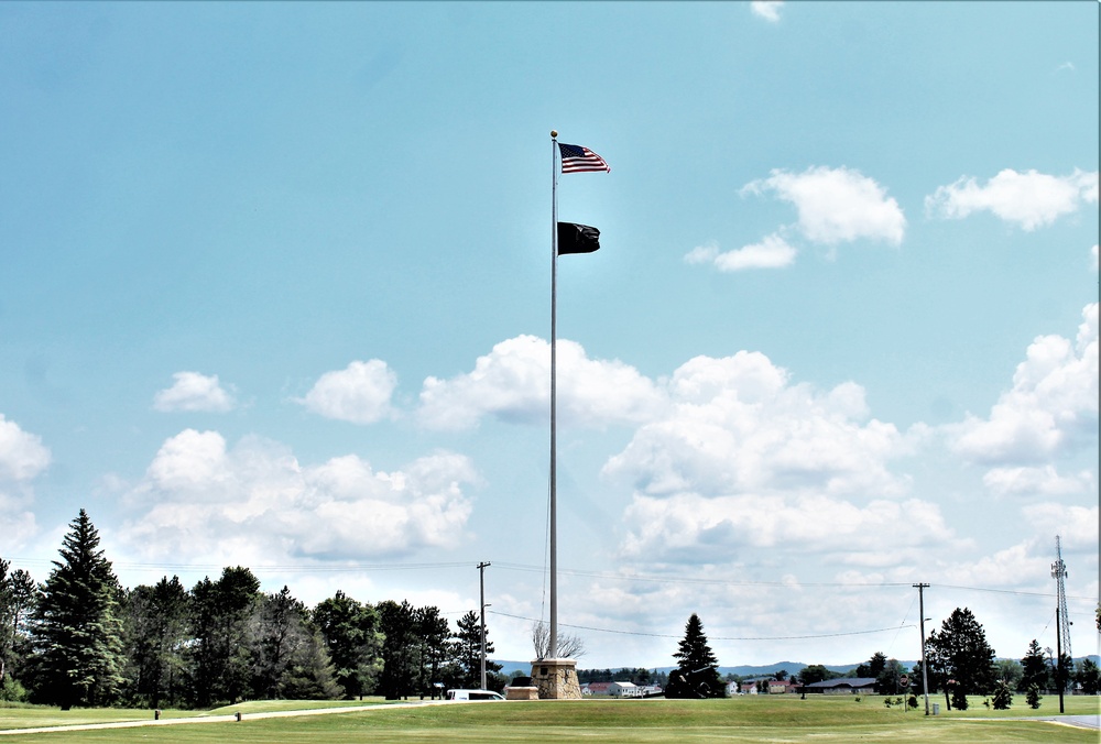 American Flag and Fort McCoy