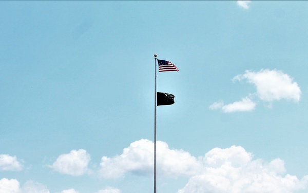 American Flag and Fort McCoy