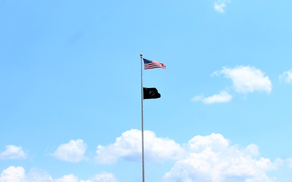 American Flag and Fort McCoy