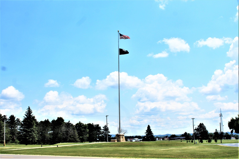 American Flag and Fort McCoy