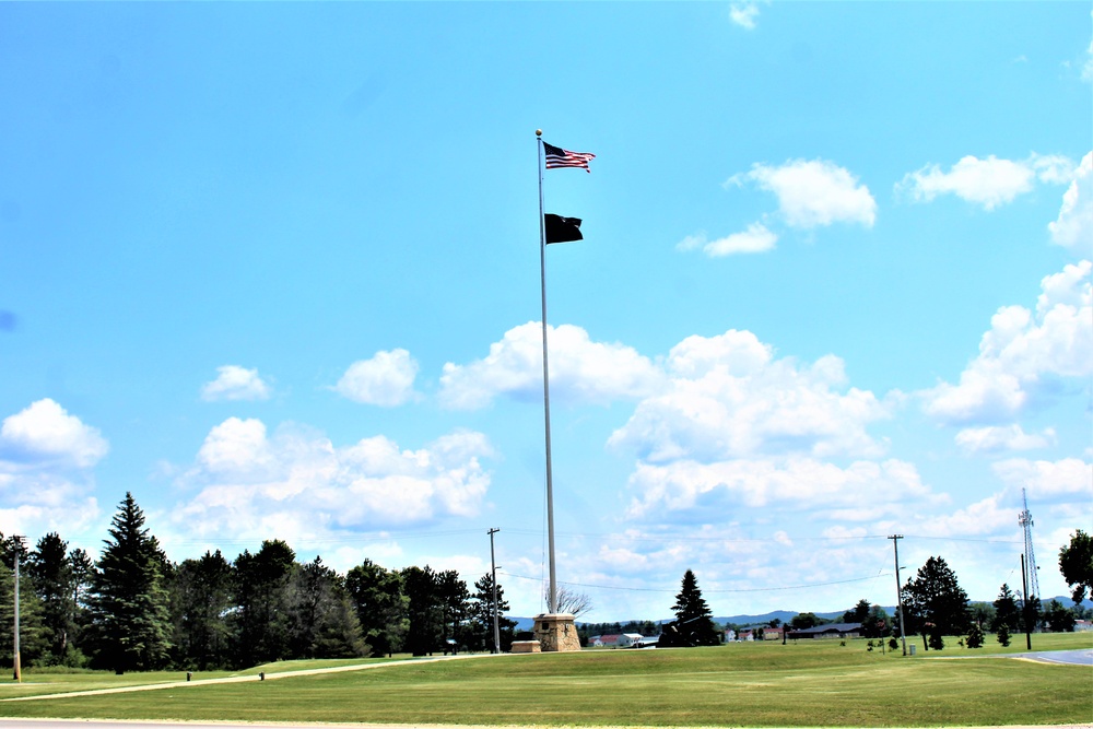 American Flag and Fort McCoy