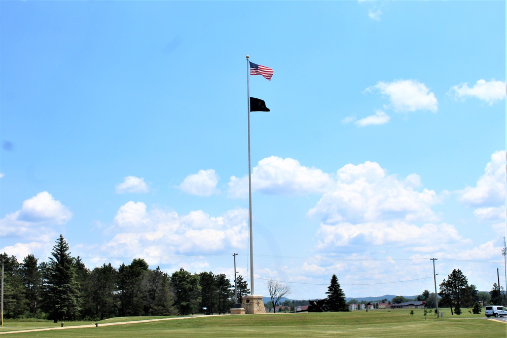 American Flag and Fort McCoy