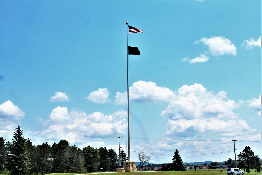 American Flag and Fort McCoy