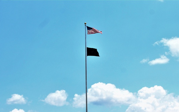 American Flag and Fort McCoy