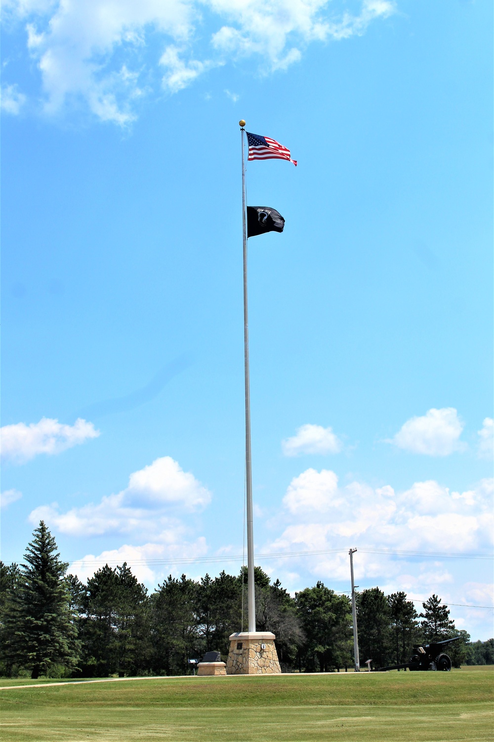 American Flag and Fort McCoy