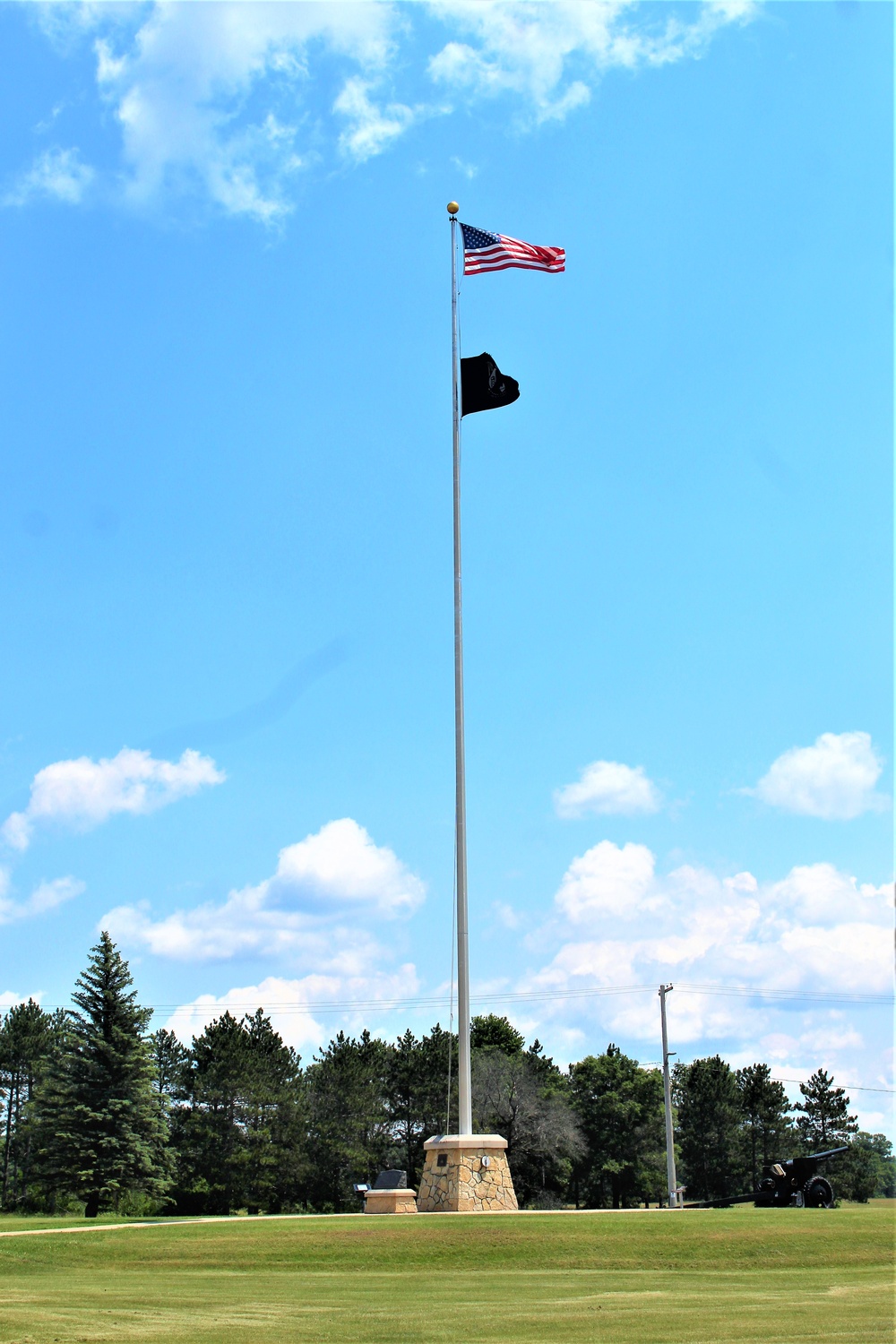 American Flag and Fort McCoy