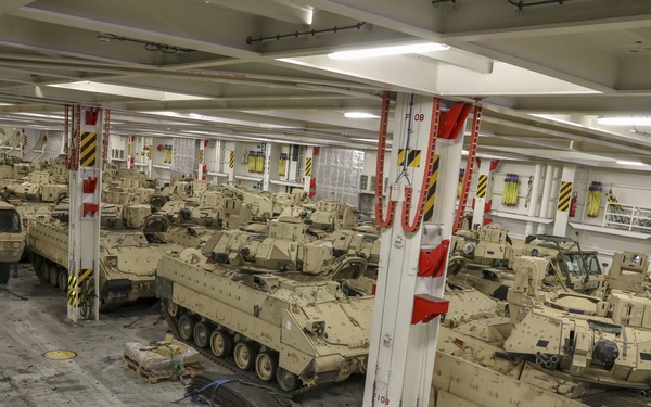 1-1 ID arrives in Klaipeda, Lithuania for Atlantic Resolve