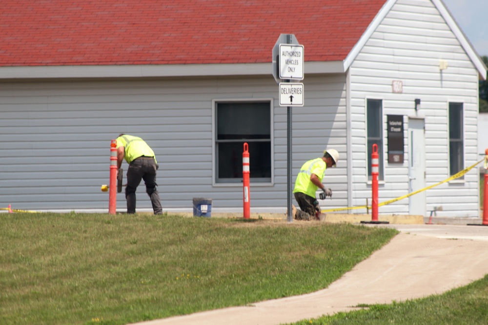 Sidewalk construction at Fort McCoy