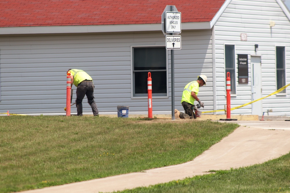 Sidewalk construction at Fort McCoy