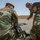 Peshmerga soldier conducts shooting training with an M249