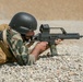 Peshmerga soldier conducts shooting training with an G-36