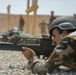 Peshmerga soldier conducts shooting training with an G-36