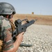 Peshmerga soldier conducts shooting training with an G-36