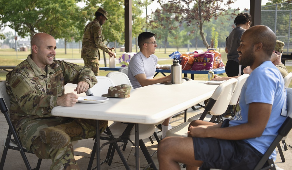 Grand Forks AFB Chapel puts on Burger Burn for Airman