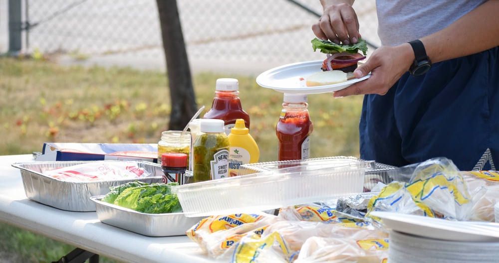 Grand Forks AFB Chapel puts on Burger Burn for Airman