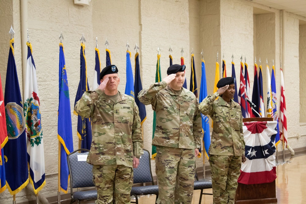 First Army Leaders Join Rock Island Arsenal's JMTC Leadership for their Change of Command Ceremony