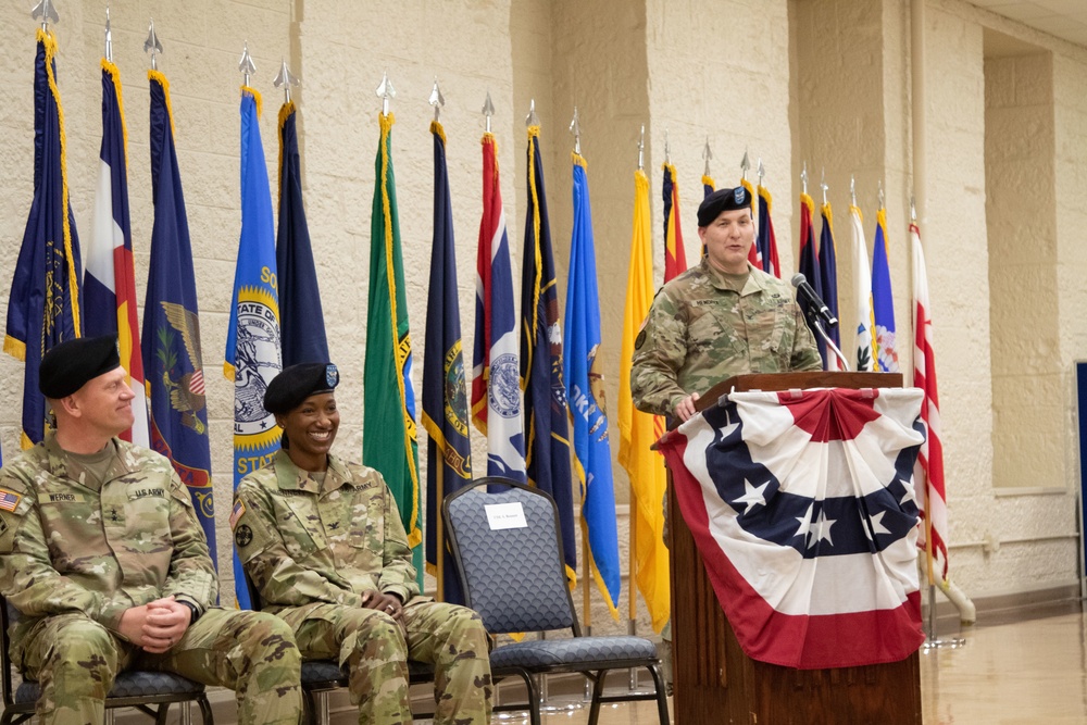 First Army Leaders Join Rock Island Arsenal's JMTC Leadership for their Change of Command Ceremony