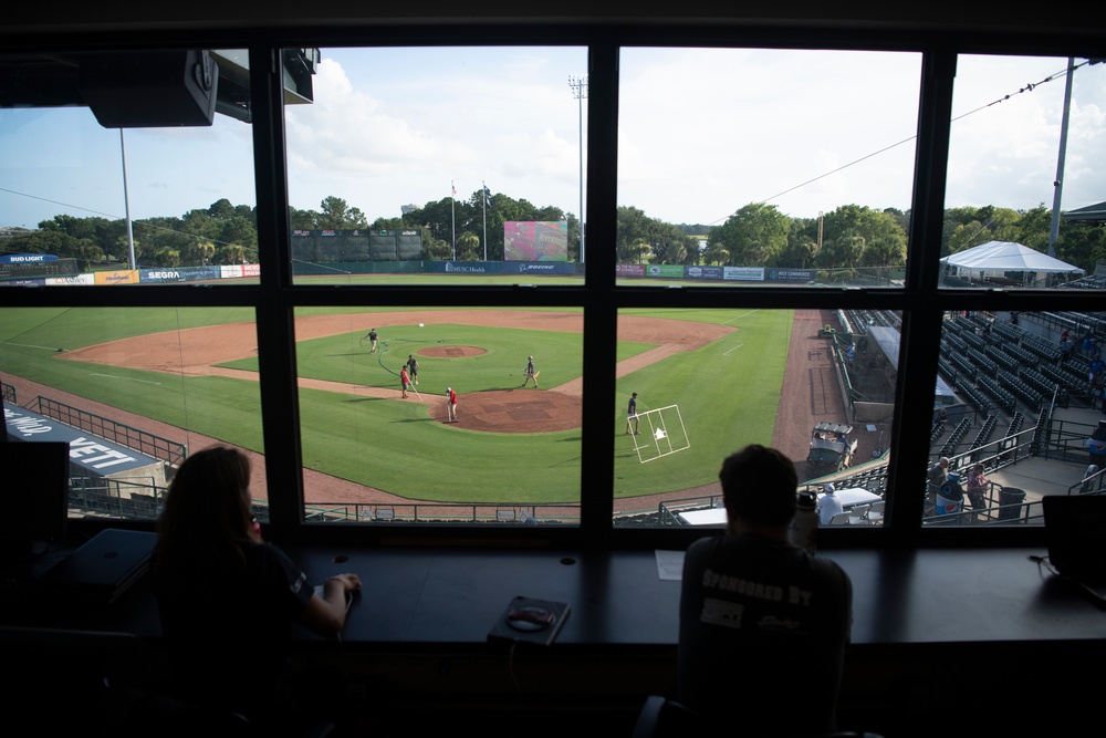 4th Combat Camera Supports Charleston Riverdogs Game