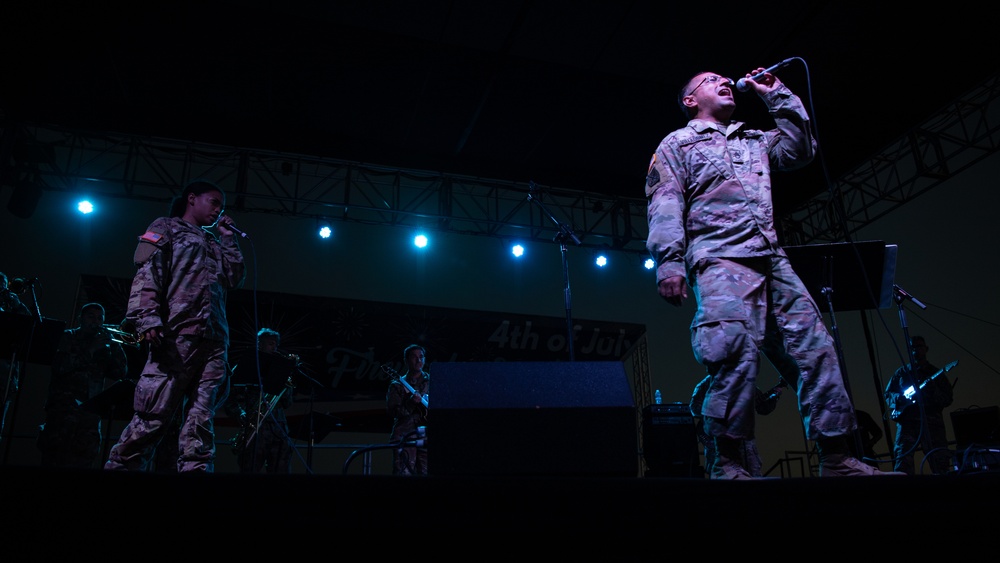 The Guard Experience performs during July 4 Fireworks Spectacular