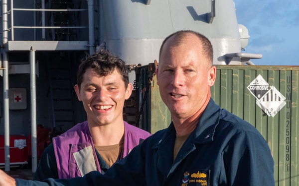 Admiral Visits USS Germantown