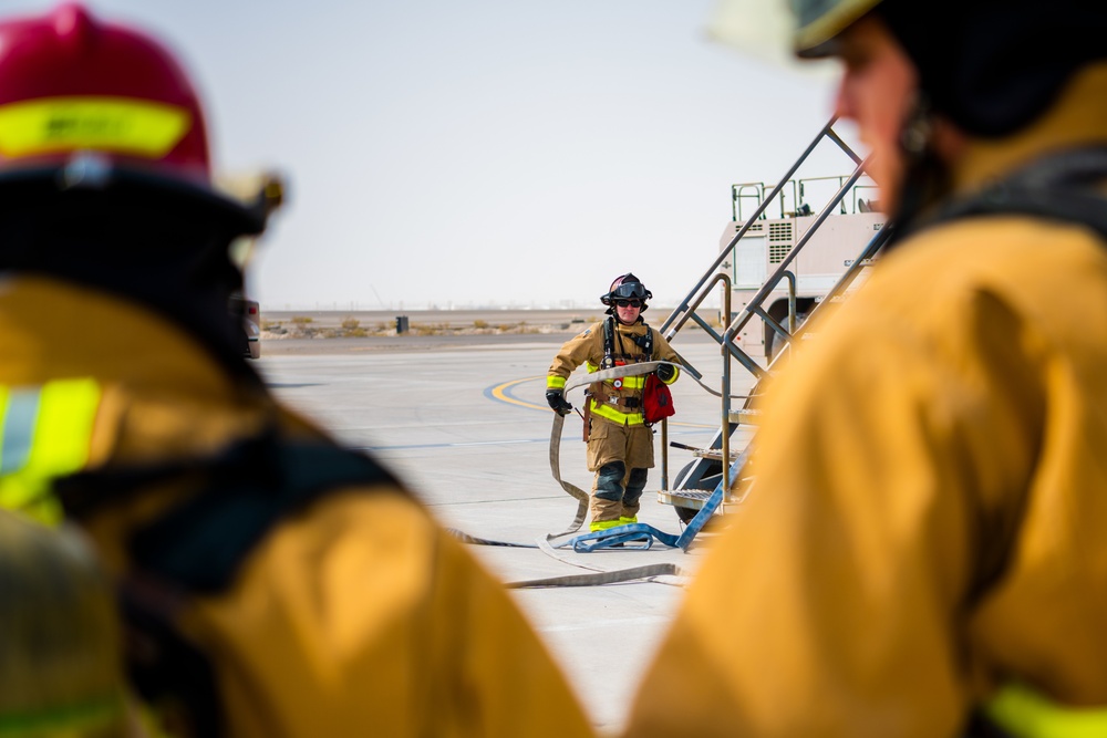 380th Fire Department exercises and trains