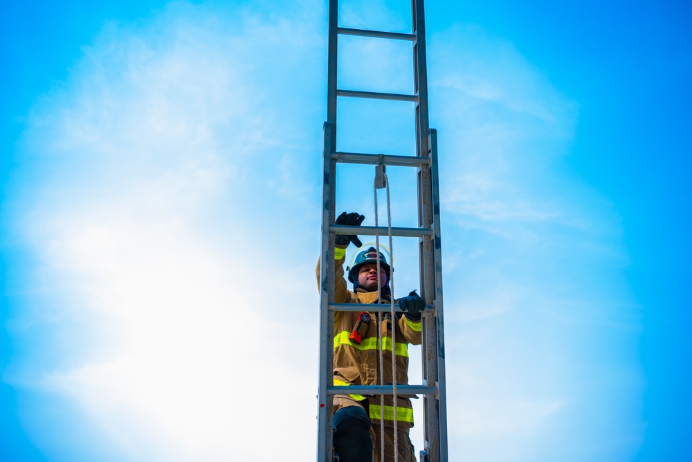 380th Fire Department exercises and trains