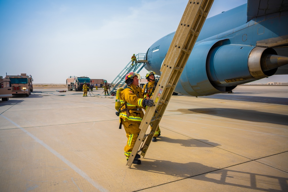 380th Fire Department exercises and trains