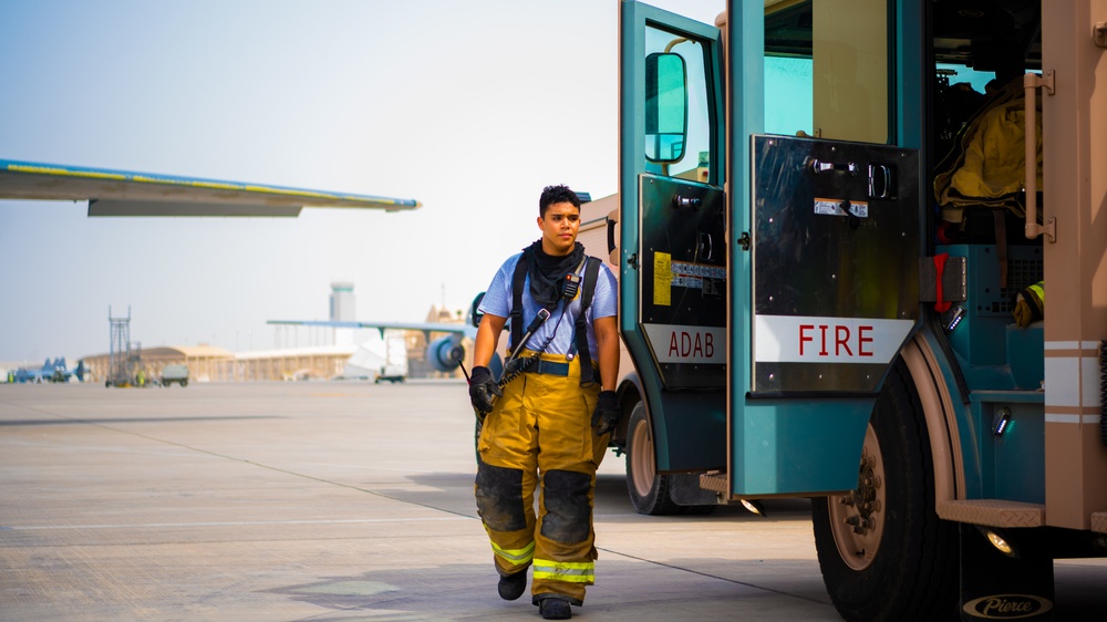 380th Fire Department exercises and trains