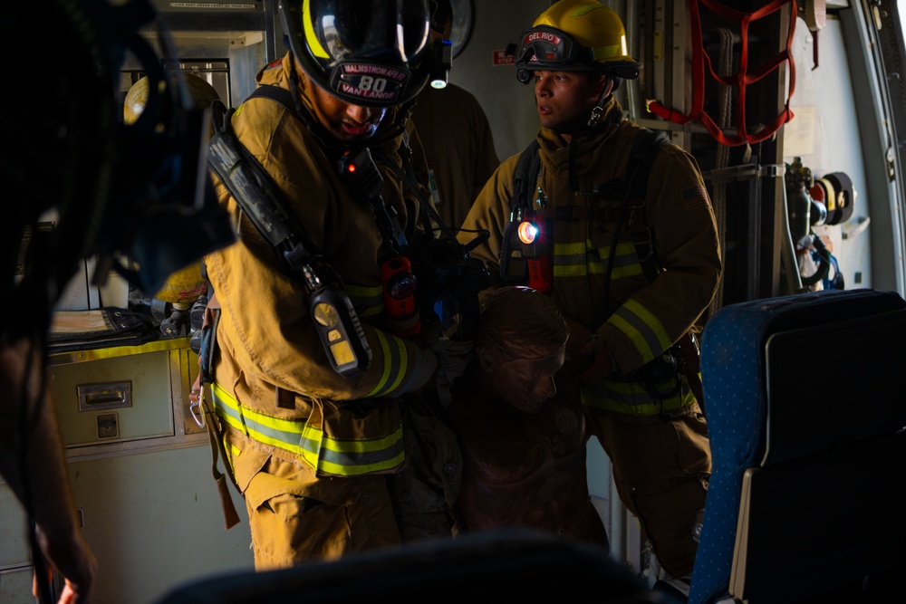 380th Fire Department exercises and trains