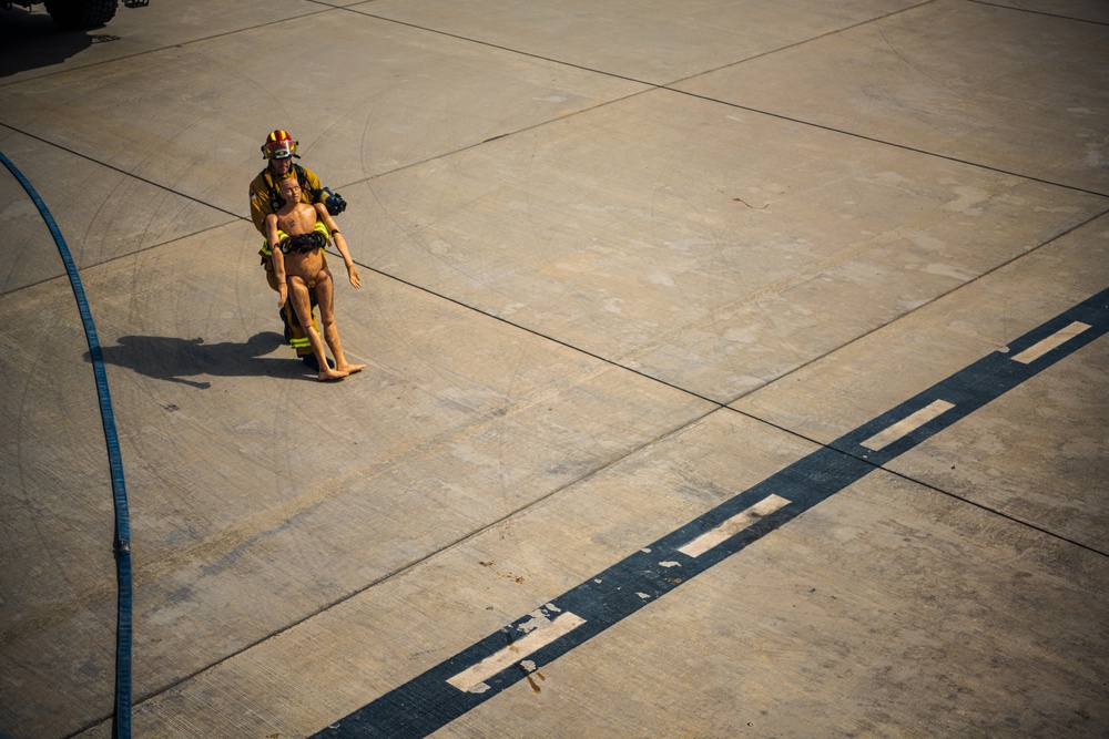 380th Fire Department exercises and trains
