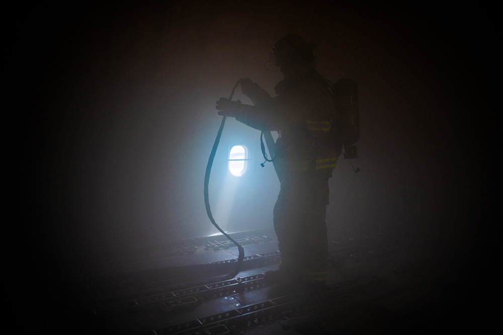 380th Fire Department exercises and trains